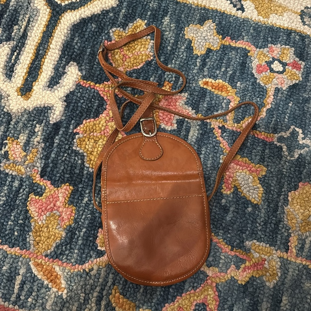 EUC Made in Italy Brown Leather Crossbody Bag - Picture 5 of 5